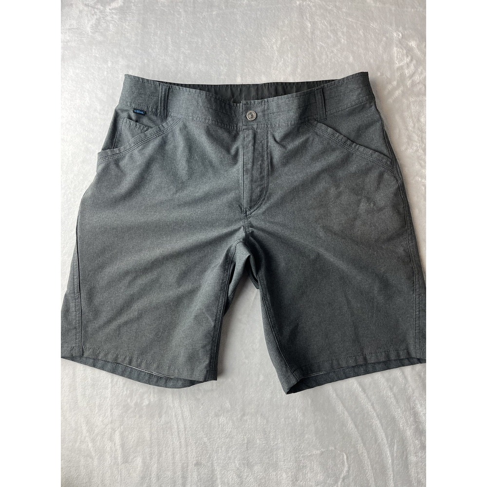 KUHL Shorts Mens 38 Grey Renegade Cargo Hiking Performance Outdoor Excellent